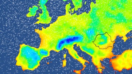 Harta temperaturilor în Europa