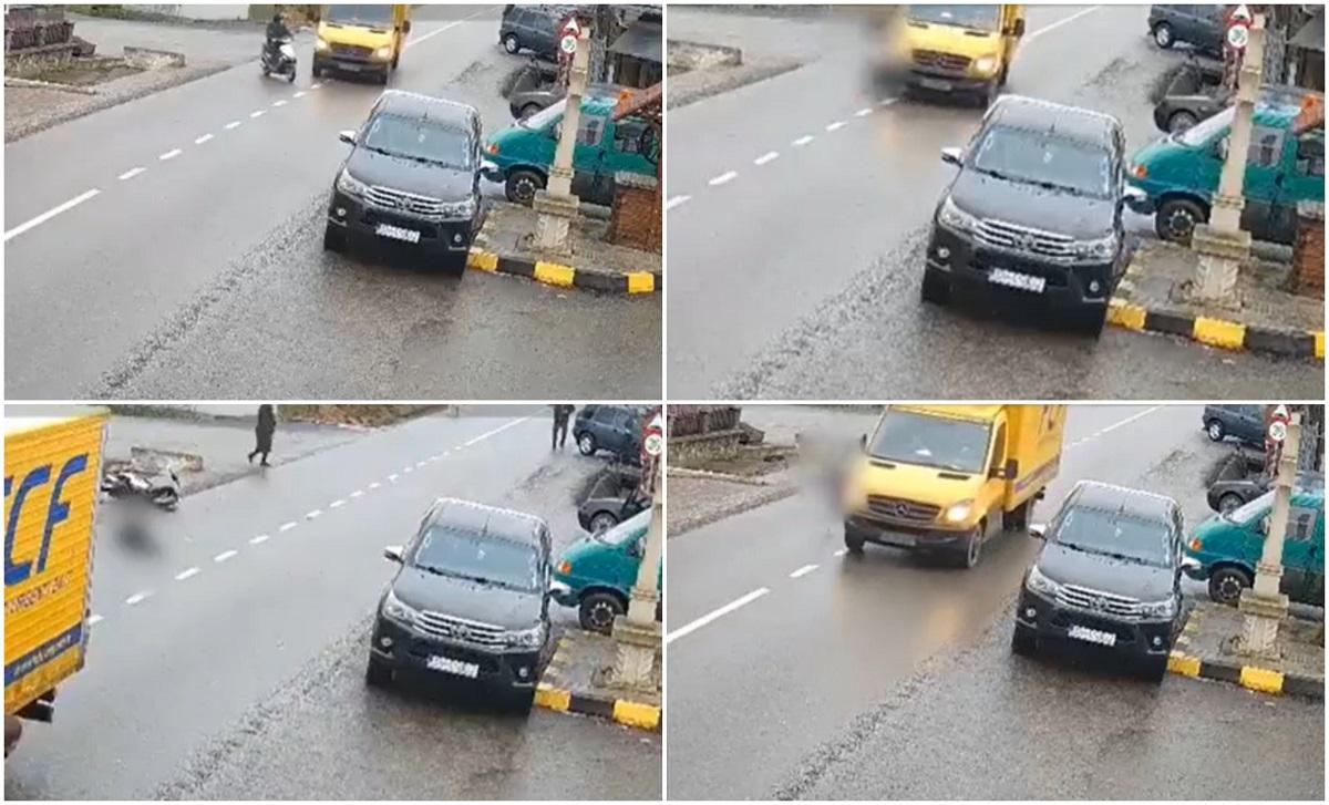 O clipă de neatenție l-a băgat în comă. Bărbatul din Suceava a ajuns inconștient la spital, după ce a intrat cu mopedul într-o dubă