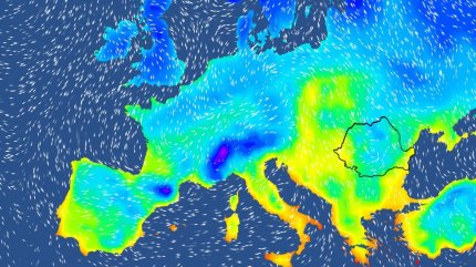 Harta temperaturilor în Europa