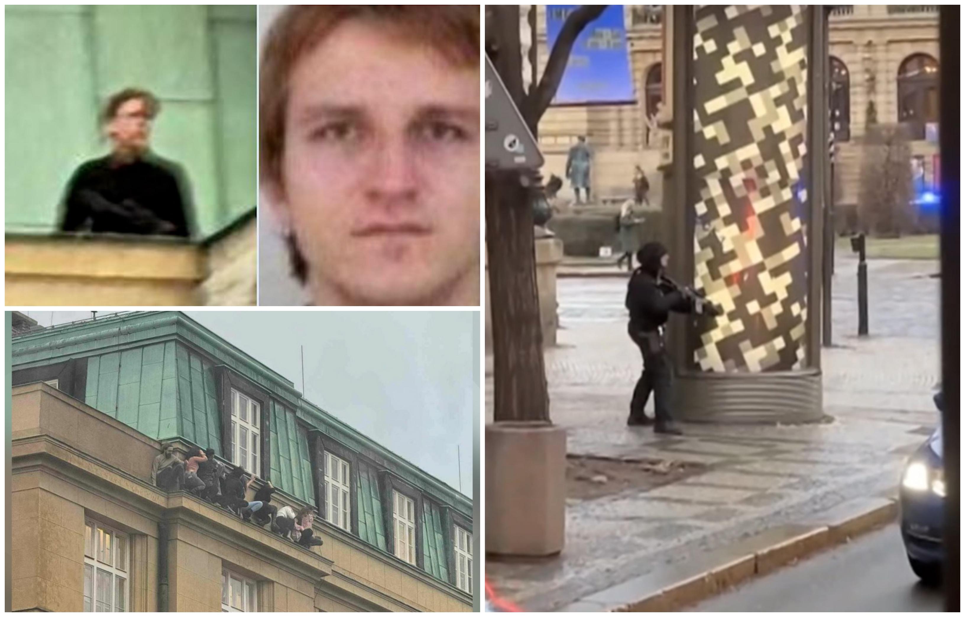 Cine este autorul atacului din Praga. Filmul măcelului cu 15 morţi: agresorul a tras cu puşca în oameni de pe universitate