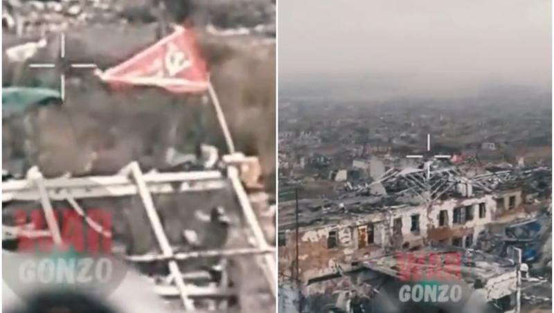 Ruşii pretind că au cucerit oraşul Mariinka din Doneţk, au ridicat steagul victoriei sovietice peste ruine: "Ucraina este pe cale de a pierde războiul"