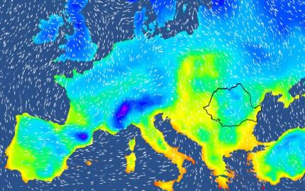 Harta temperaturilor în Europa