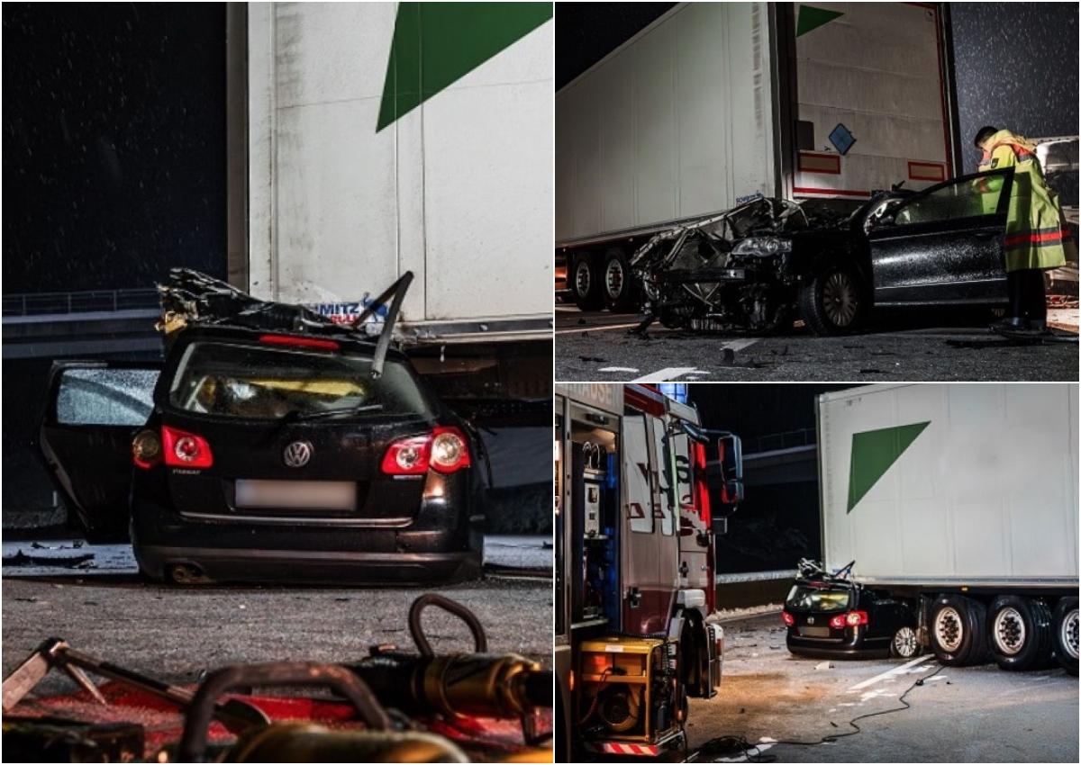 Doi români au murit striviţi într-un accident cumplit în Germania. S-au izbit din plin de un TIR parcat lateral pe şosea