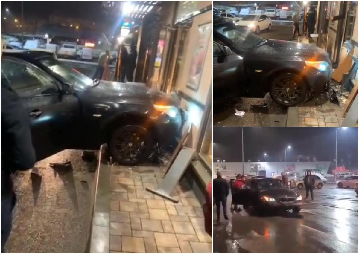 Un tânăr şofer a intrat cu BMW-ul într-un McDonalds din Focşani şi i-a distrus faţada. Nu ştie cum a pierdut controlul maşinii