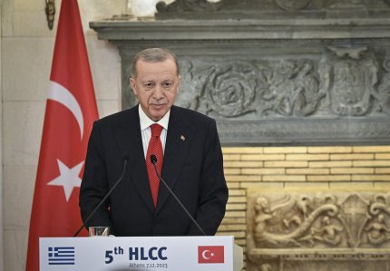 Recep Tayyip Erdogan, președintele Turciei la Atena, 7 decembrie 2023