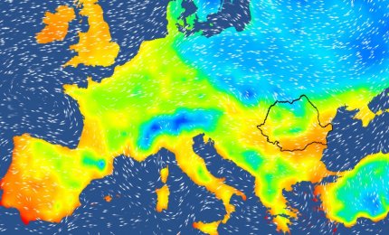 Harta temperaturilor în Europa