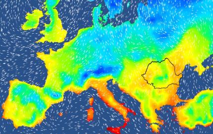 Harta temperaturilor în Europa