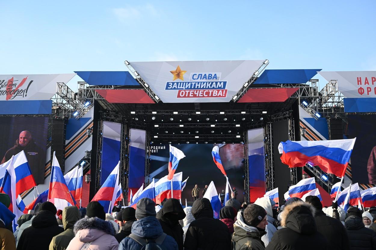 LIVE VIDEO Putin, concert la Moscova, pentru a marca un an de război. Atmosferă militaristă pe stadionul Lujniki