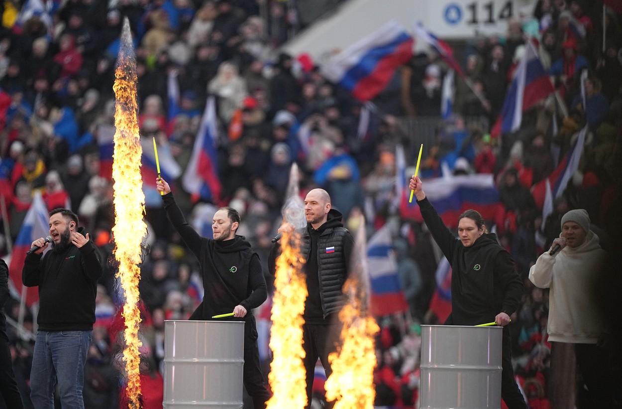 LIVE VIDEO Putin, concert la Moscova, pentru a marca un an de război. Atmosferă militaristă pe stadionul Lujniki
