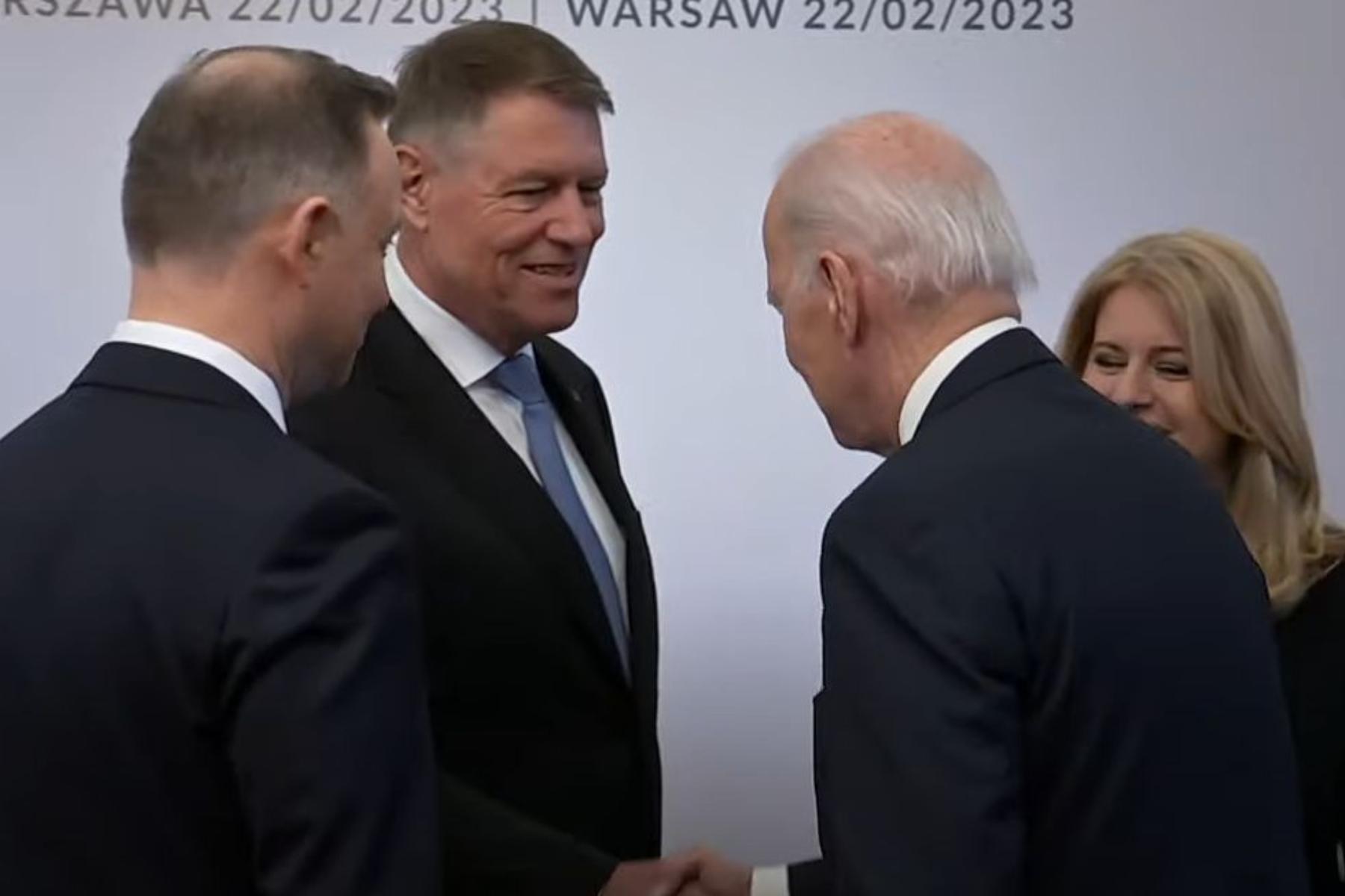 Klaus Iohannis, alături de Joe Biden la Varşovia