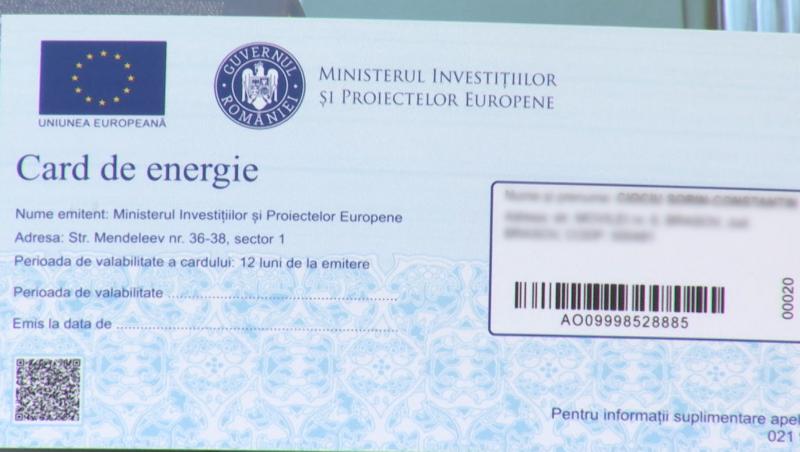 Românii care au primit cardurile de energie au efectuat plăţi de peste 31 de milioane de lei, în primele trei zile de la implementare