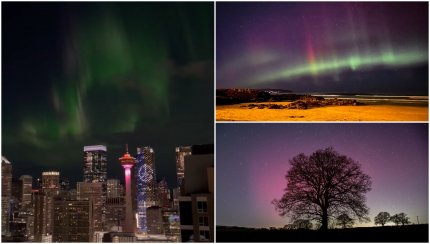 Spectacolul fascinant al naturii: Aurora Boreală şi-a făcut "apariţia" în mai multe zone din Marea Britanie şi a colorat cerul