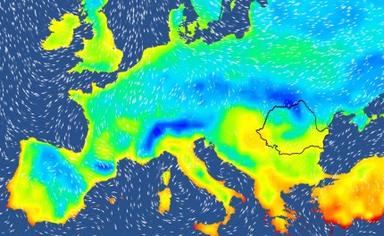 Harta temperaturilor în Europa