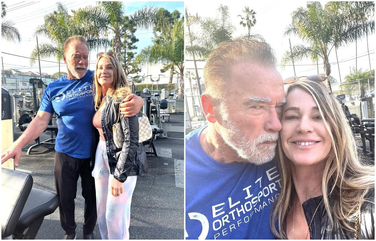 Nadia Comăneci şi Arnold Schwarzenegger