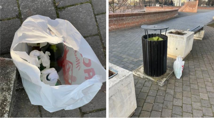 Sacoşă cu cocktailuri Molotov, găsită în cetatea din Alba Iulia. Descoperirea, făcută de un angajat la salubritate Sacoşă cu cocktailuri Molotov, găsită în cetatea din Alba Iulia. Descoperirea, făcută de un angajat la salubritate
