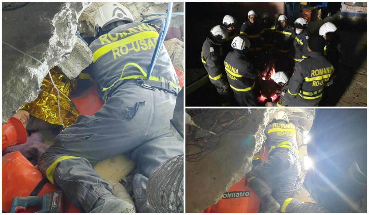 Pompierii români au luptat 20 de ore să scoată un copil de sub dărâmături, în Turcia