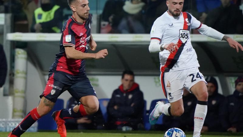 Cagliari – Genoa 0-0. George Pușcaș a avut două ocazii mari de gol. Meciul a fost live exclusiv pe AntenaPLAY