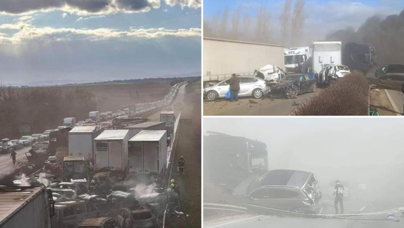Cinci români, implicaţi în carambolul de pe autostrada M1 din Ungaria. Precizări MAE despre starea răniţilor: Victima accidentului nu are cetăţenie română