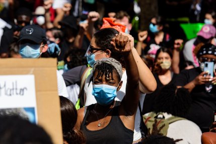 protest în Miami Downtown, Florida, 31 mai 2020