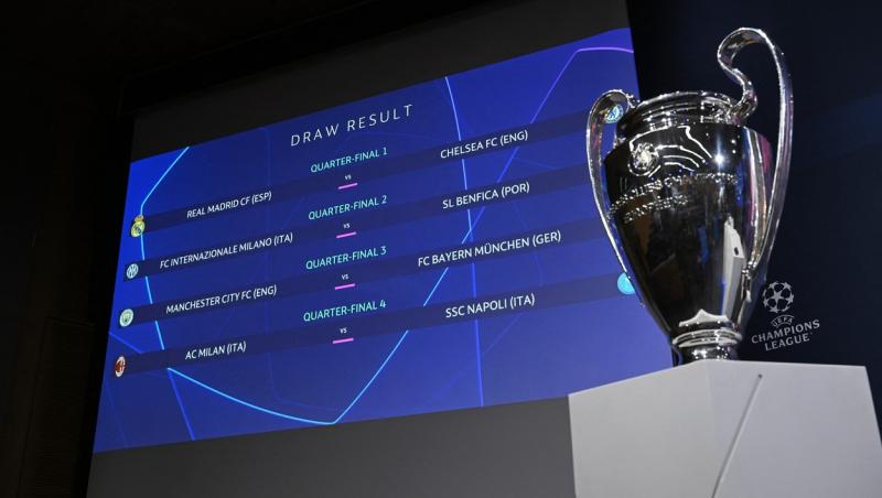 Tragerea la sorţi Champions League. Programul sferturilor şi semifinalelor. Real Madrid, deţinătoarea trofeului, duel cu Chelsea