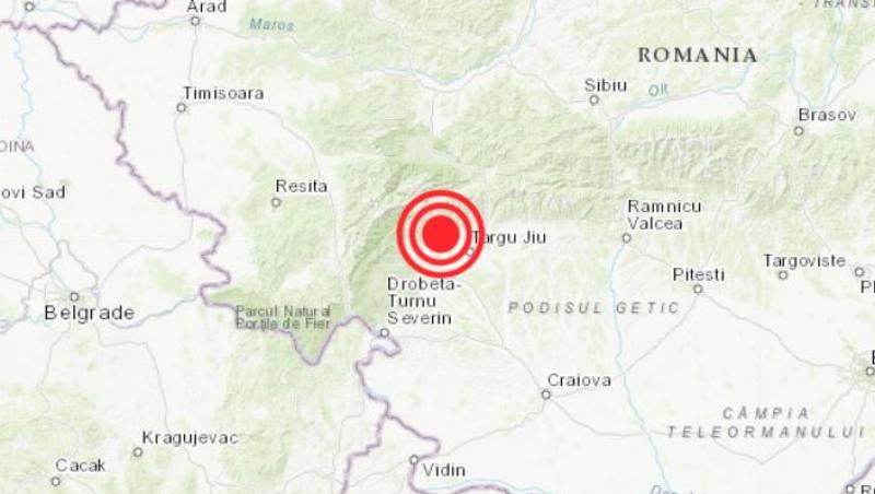 Cutremur de 3.6 produs azi în Gorj, la 19 km de Târgu Jiu