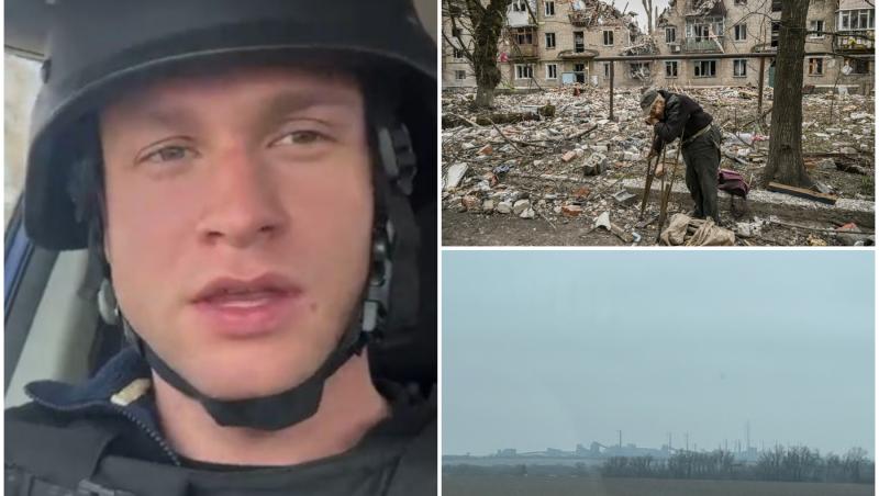 Atacuri în forţă ale ruşilor pentru a încercui fortăreaţa Avdiivka. Oraşul e atacat din 3 direcţii. Ce a filmat un jurnalist care a fugit