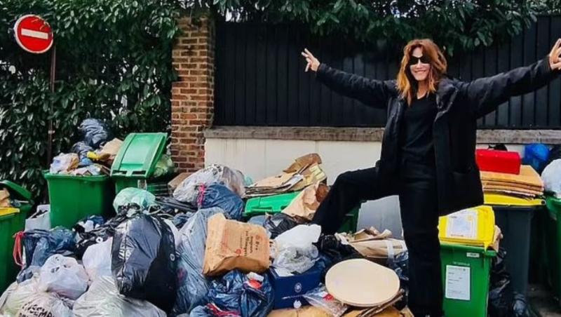 Carla Bruni s-a pozat pe un munte de gunoaie. Mesajul fostei Prime Doamne a Franţei pentru primarul din Paris