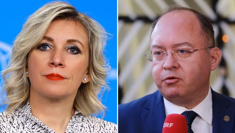 Zaharova l-a jignit pe Aurescu, pe tema "limbii moldovenești": "Nici domnul Bogdan Aurescu nu a existat niciodată, dar până la urmă a fost creat"