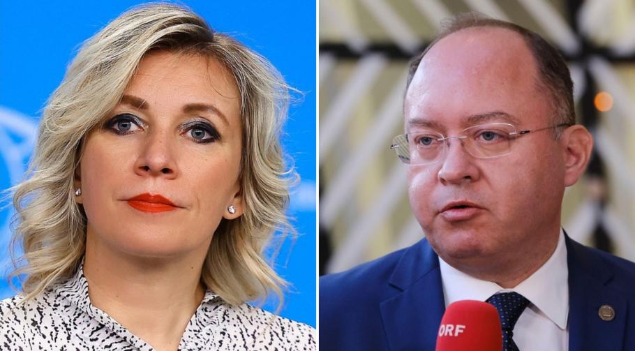 Maria Zaharova și Bogdan Aurescu Maria Zaharova și Bogdan Aurescu