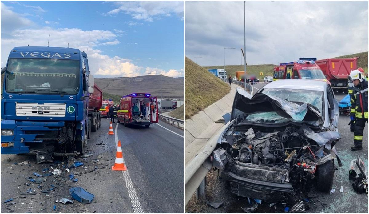 Accident grav la ieșirea de pe A3, în Cluj