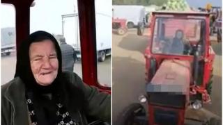 Tanti Miţa conduce tractorul cu o singură mână, la 76 de ani: "Nu renunţ, cât m-o ţine Dumnezeu"