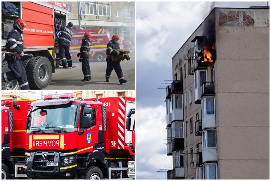Incendiu la etajul 10 al blocului din Vulcan Incendiu la etajul 10 al blocului din Vulcan