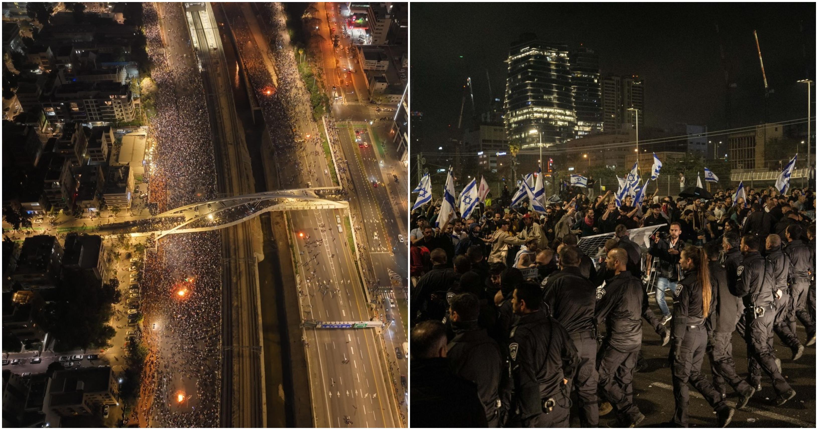 Netanyahu l-a demis pe ministrul care a cerut o pauză de la procesul de reformă judiciară. Noi ciocniri între protestatari şi poliţie