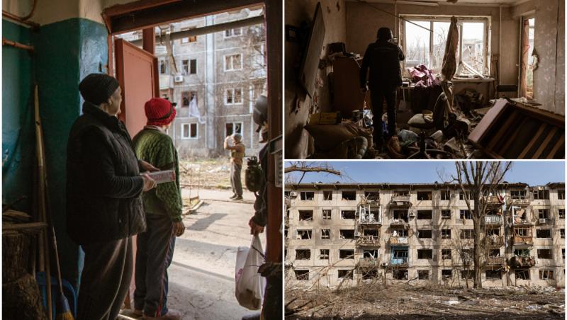 Imagini din infernul în care trăiesc 7 copii. Ruşii au transformat Avdiivka într-un oraş post-apocaliptic, forţează o încercuire completă