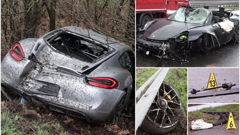 Trei Porsche, patru morți și un accident de groază. Dramă incredibilă pe autostrada A3 spre Koln, în Germania