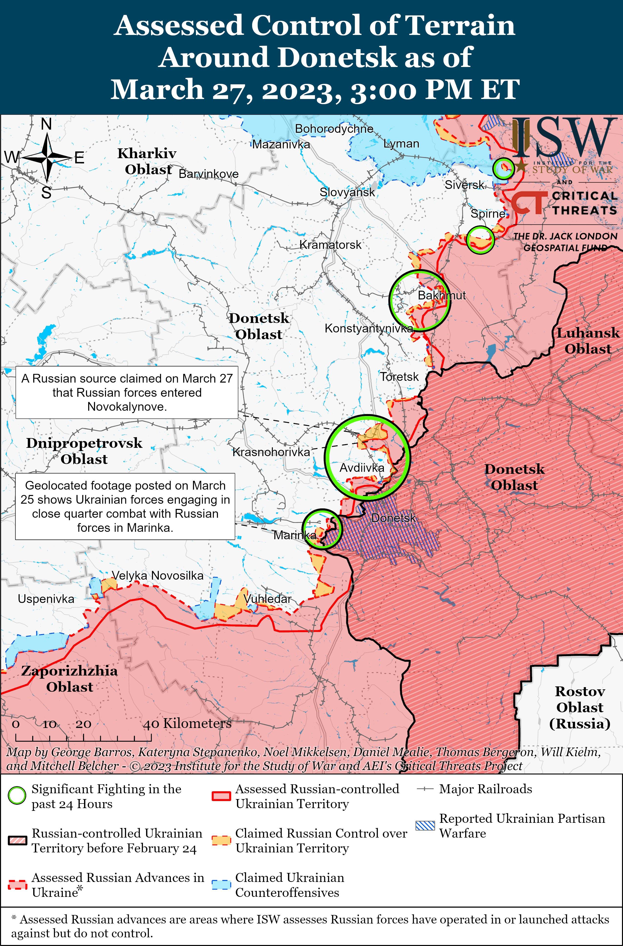 Cât au avansat ruşii la Avdiivka şi Bahmut: Moscova suferă pierderi grele. Misiunea Ucrainei este "să epuizeze armata rusă"