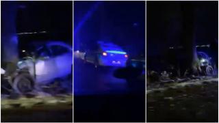 Tragedie în miez de noapte, la ieșire din Sibiu. Un șofer de 23 de a murit pe loc, după ce s-a înfipt cu mașina într-un copac