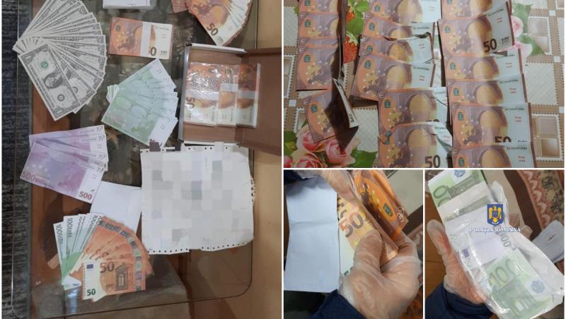 Peste 150.000 de euro falși, descoperiți în urma unor percheziții făcute în mai multe județe. 21 de persoane, audiate