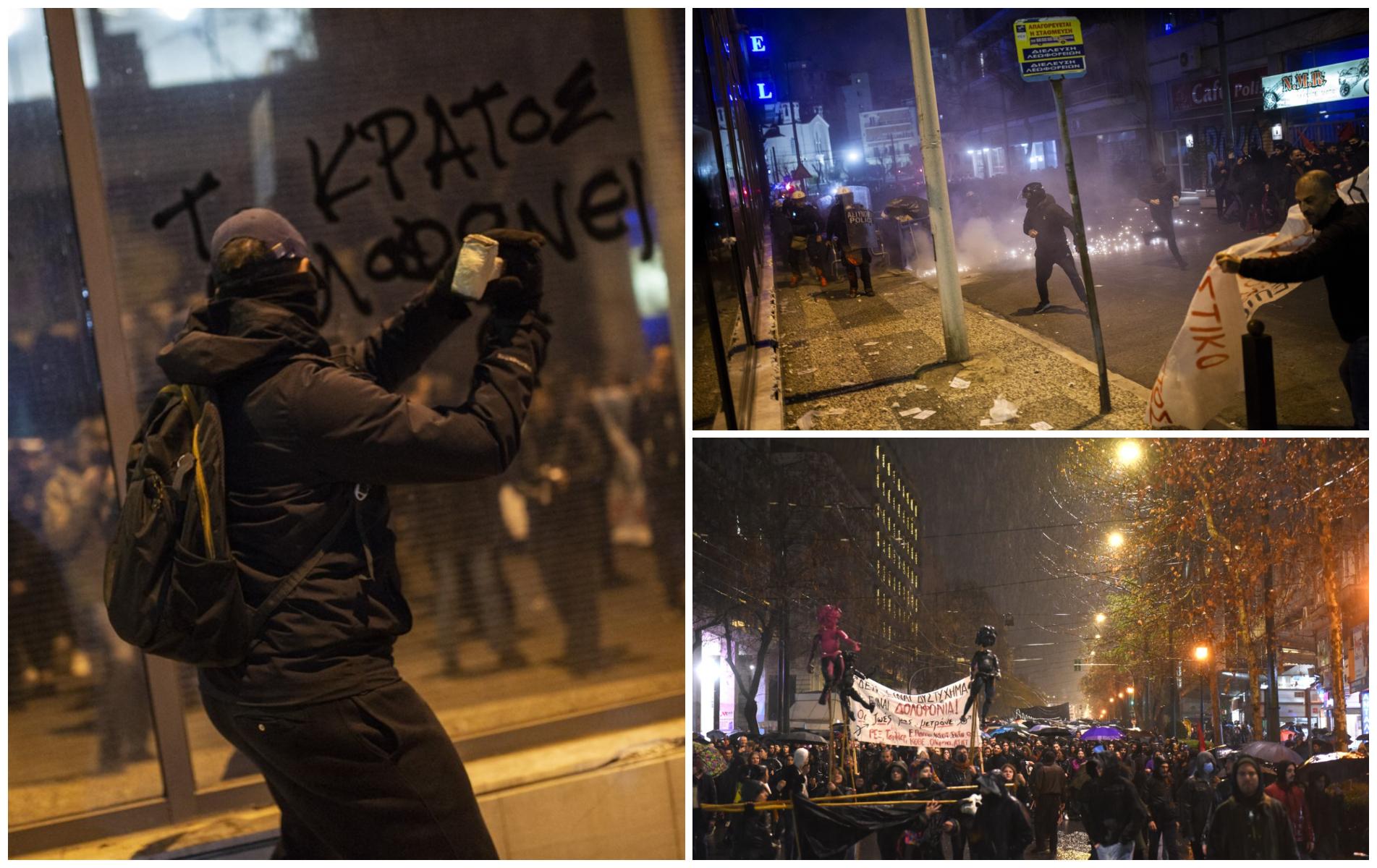 Protestele violente continuă la Atena