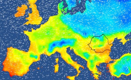 Harta temperaturilor în Europa