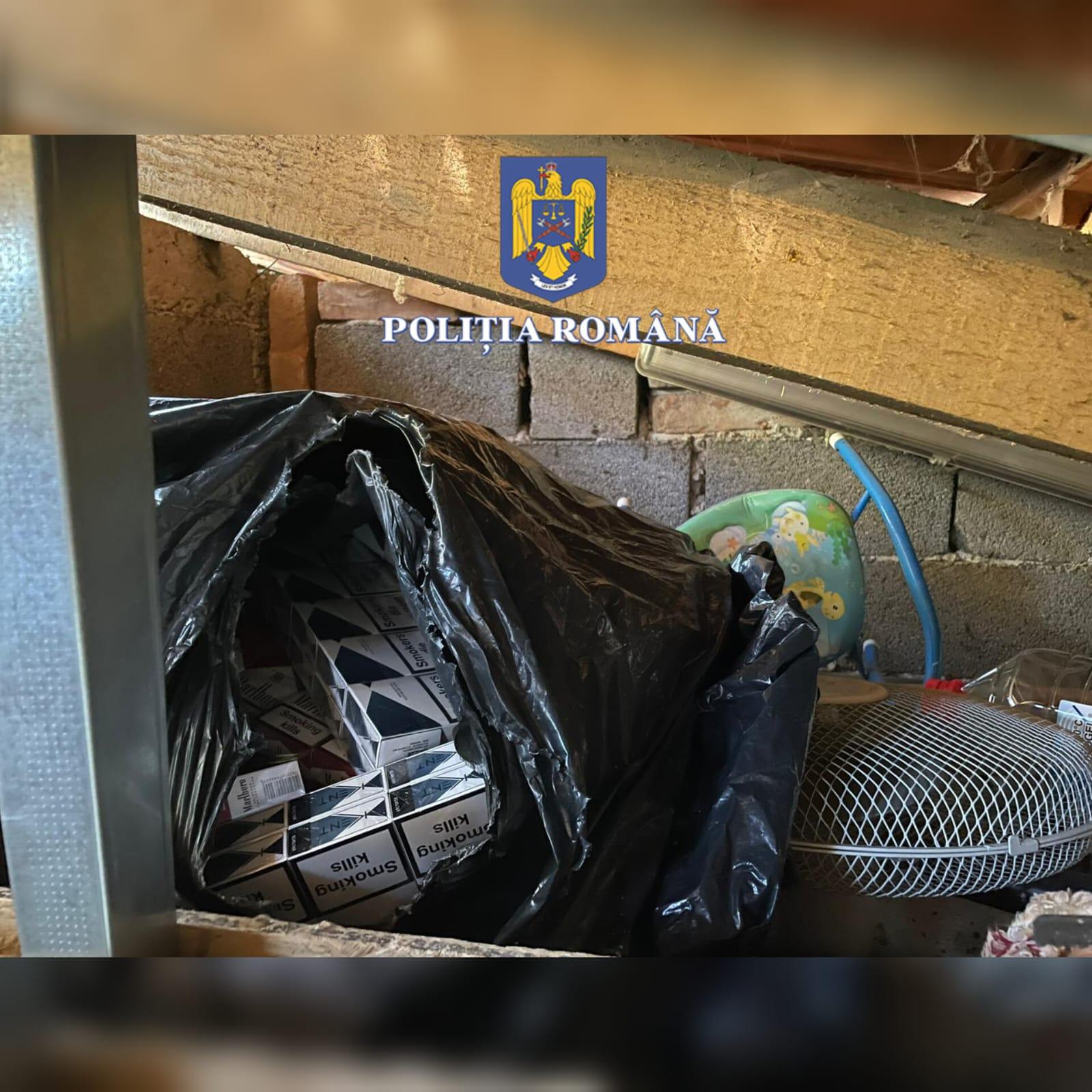 Polițiștii au confiscat 123.000 de ţigarete.