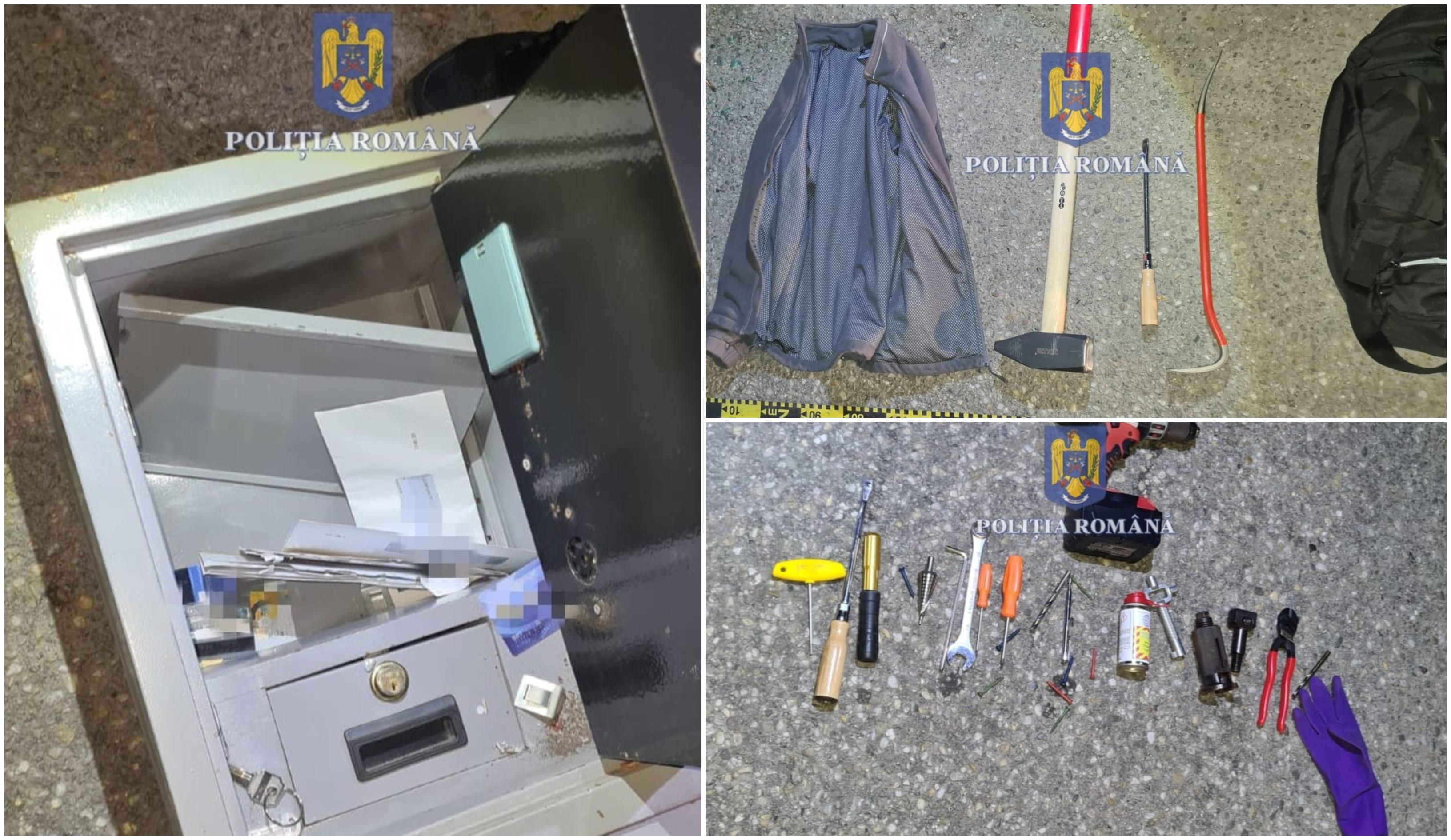 Au crezut că dau lovitura, dar au furat un seif gol. Trei bărbaţi din Timiş, prinşi de poliţişti când se pregăteau să deschidă "captura" în Giurgiu