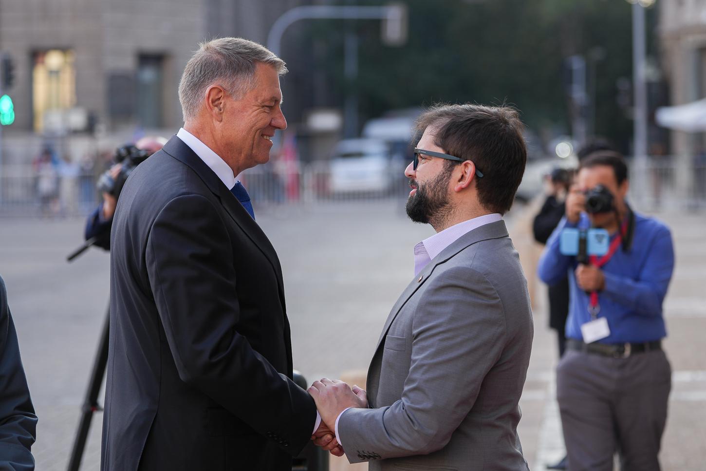 Klaus Iohannis, primit de omologul din Chile, Gabriel Boric