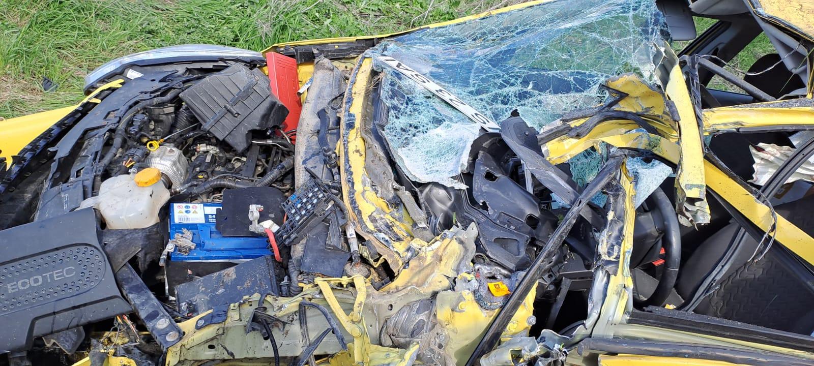 mașină împlicată într-un accident la Roșiești, în Vaslui