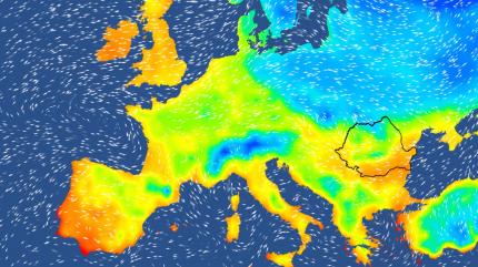 Harta temperaturilor în Europa