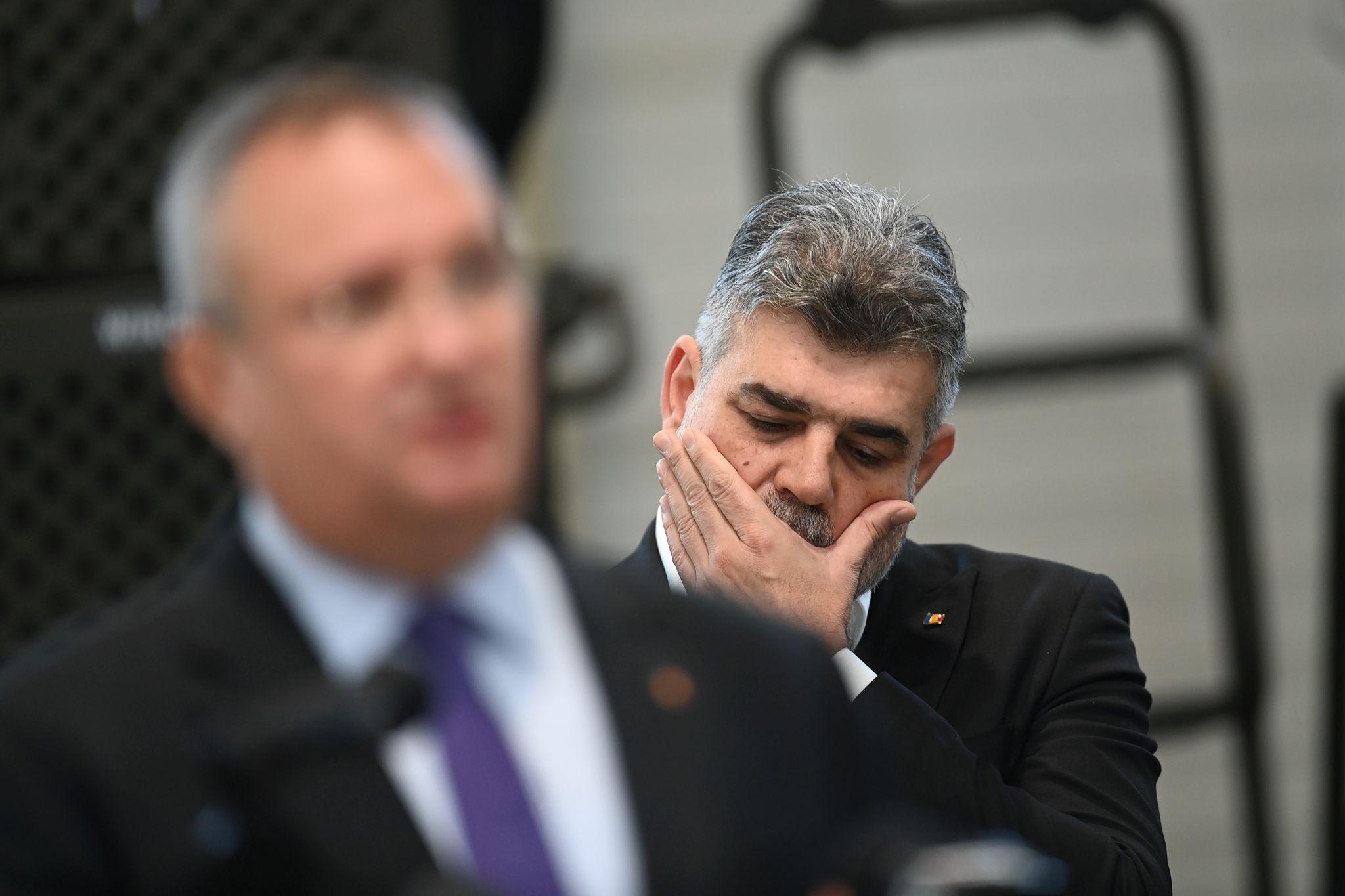 Premierul Nicolae Ciucă și președintele Camerei Deputaților, Marcel Ciolacu