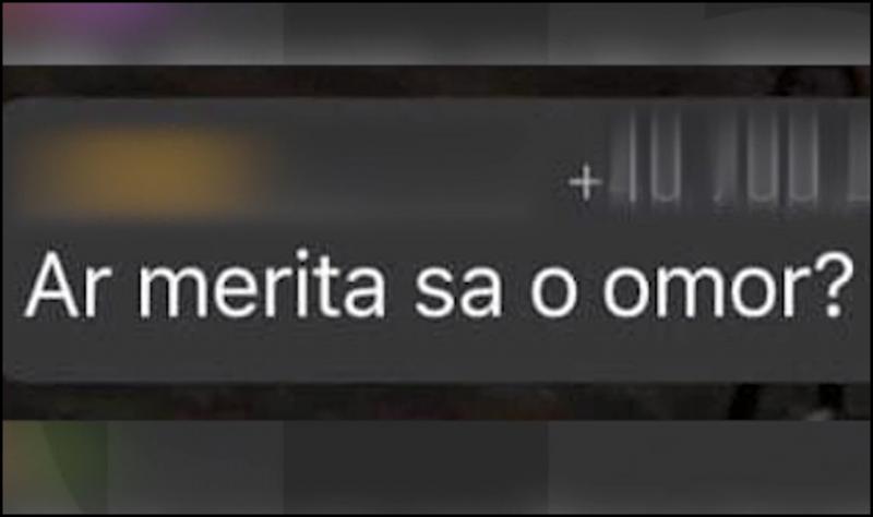 Mesajul transmis de băiat în grupul de WhatsApp al clasei