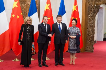 Emmanuel Macron și Xi Jinping