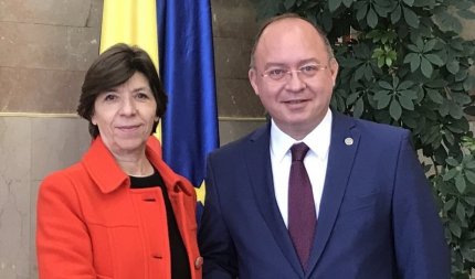 ogdan Aurescu cu Catherine Colonna, ministrul francez de Externe