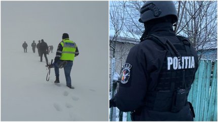 Polițiștii din Botoşani, "aventură" de 4 km prin zăpadă pentru percheziții într-un dosar de viol